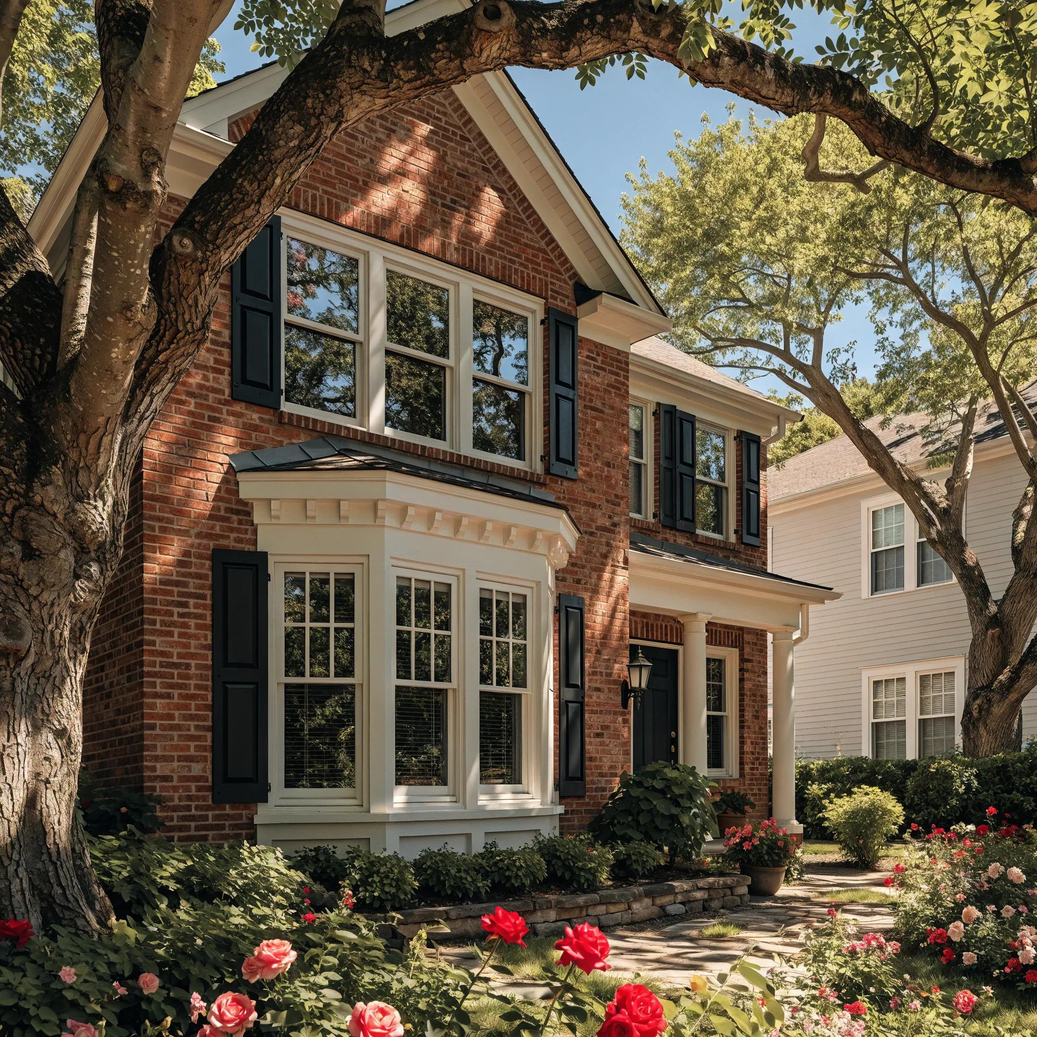 Beautiful home showcasing new energy-efficient windows in a sunny neighborhood, representing the window replacement process
